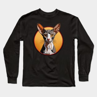 Cornish Rex Embroidered Patch Long Sleeve T-Shirt